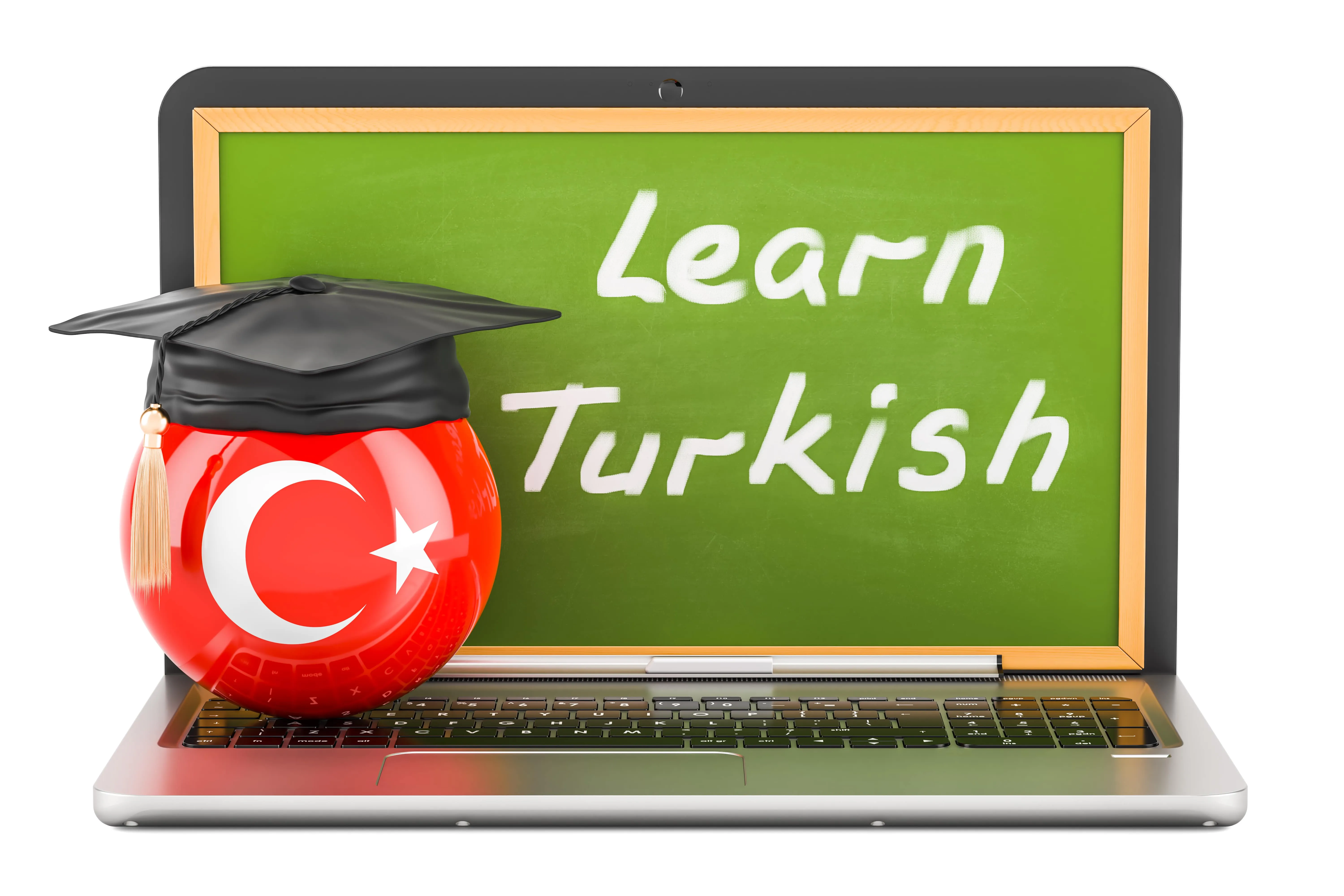 learn-turkish-concept-with-laptop-blackboard-graduation-cap-flag-turkey-3d-rendering-min