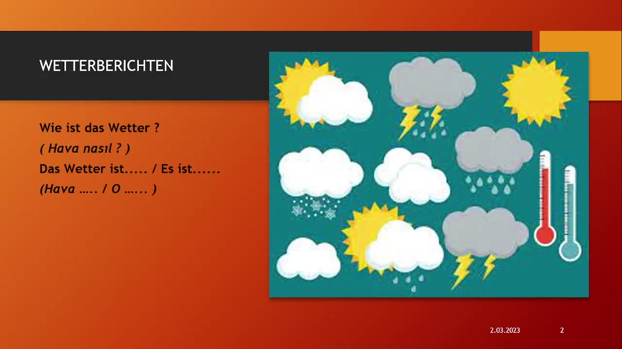 1. Das Wetter (Hava)