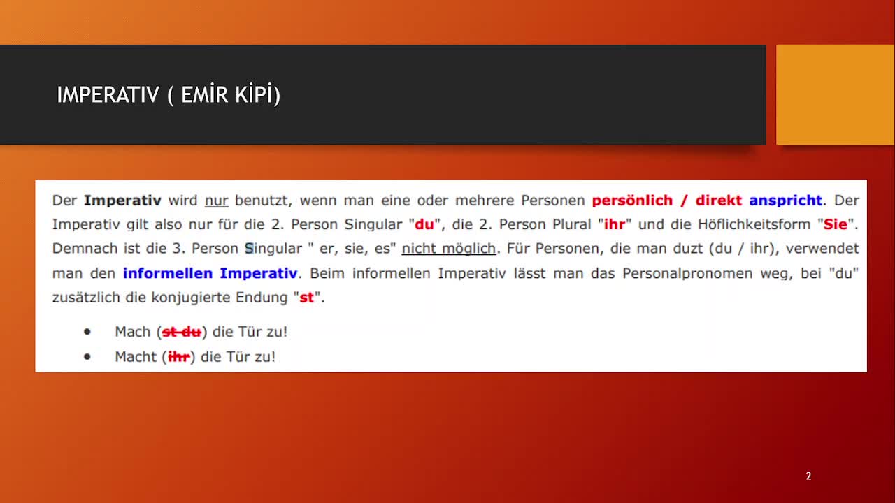 5. Imperativ (Emir Kipi)