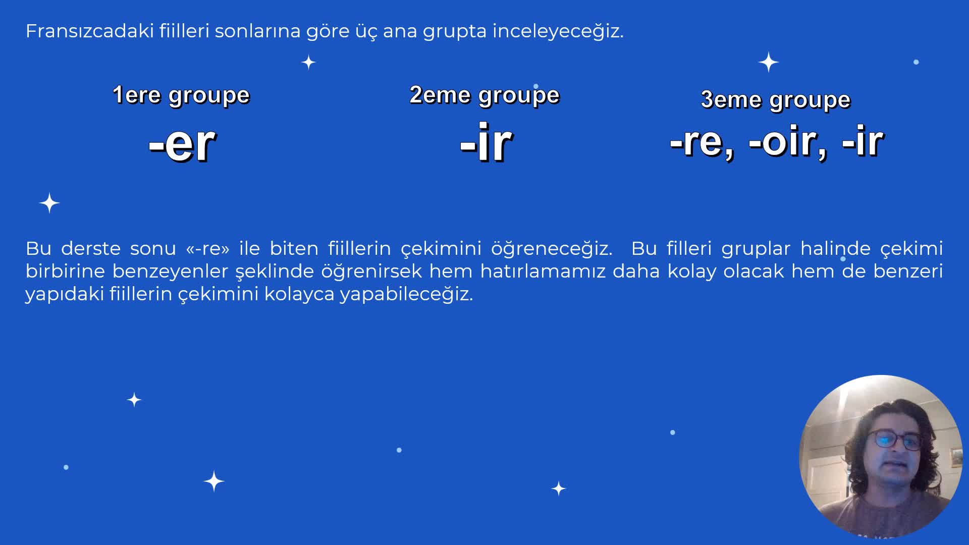 9- Geniş zamanda « -re » ile biten fillerin çekimleri