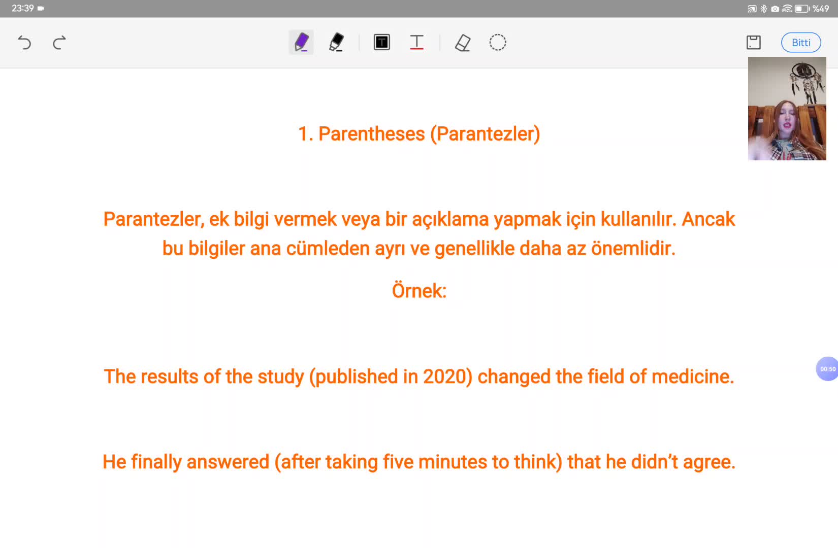 10 - İşaretçiler (parantez, tire, iki nokta)
