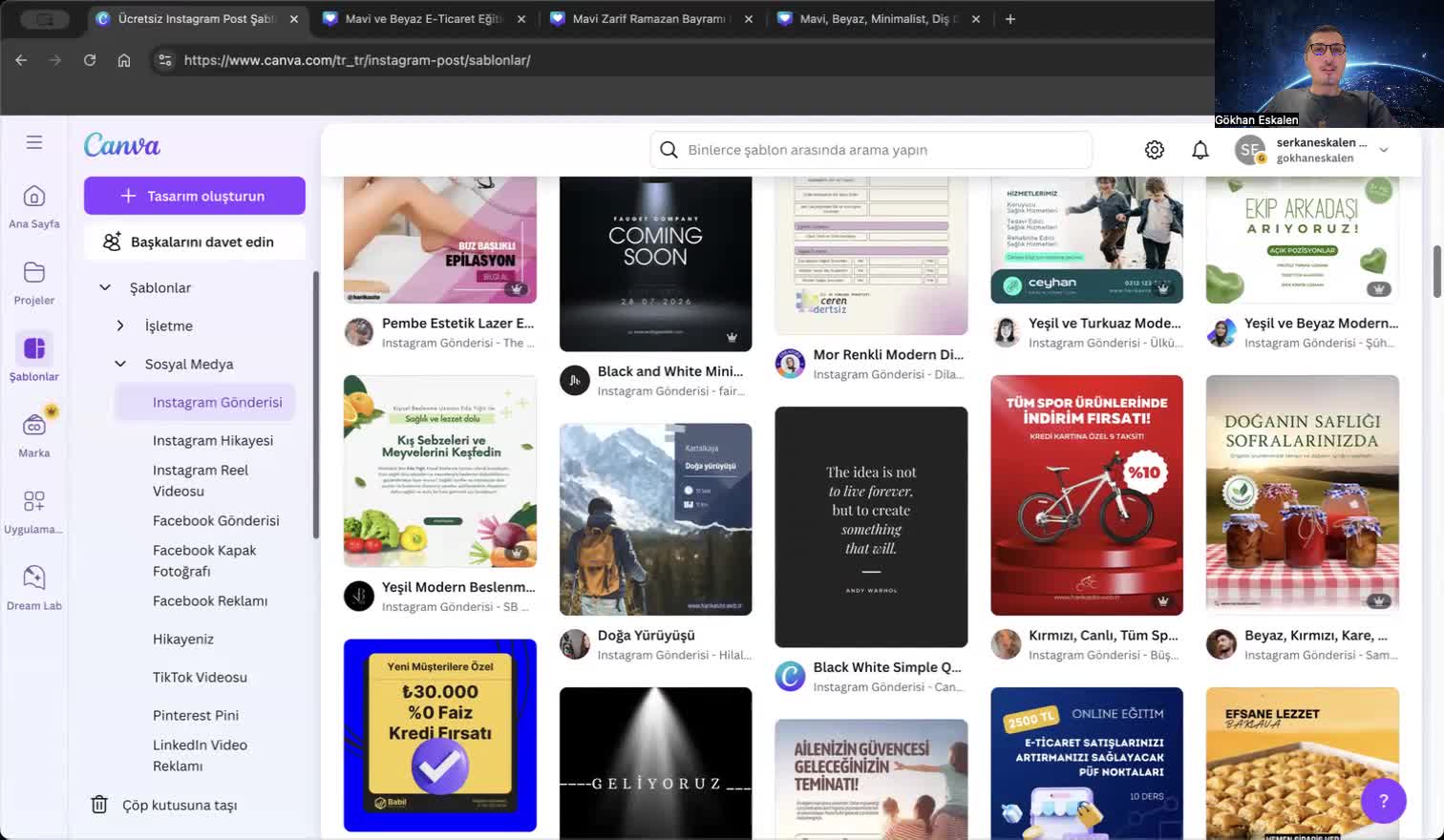 6- Canva - Instagram Gönderi İçerik Tasarımı
