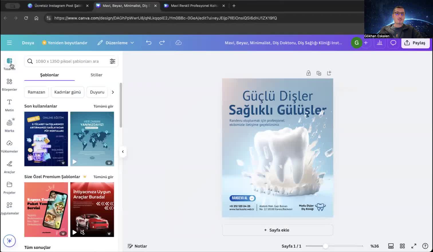7- Canva - Instagram Gönderi İçerik Tasarımı
