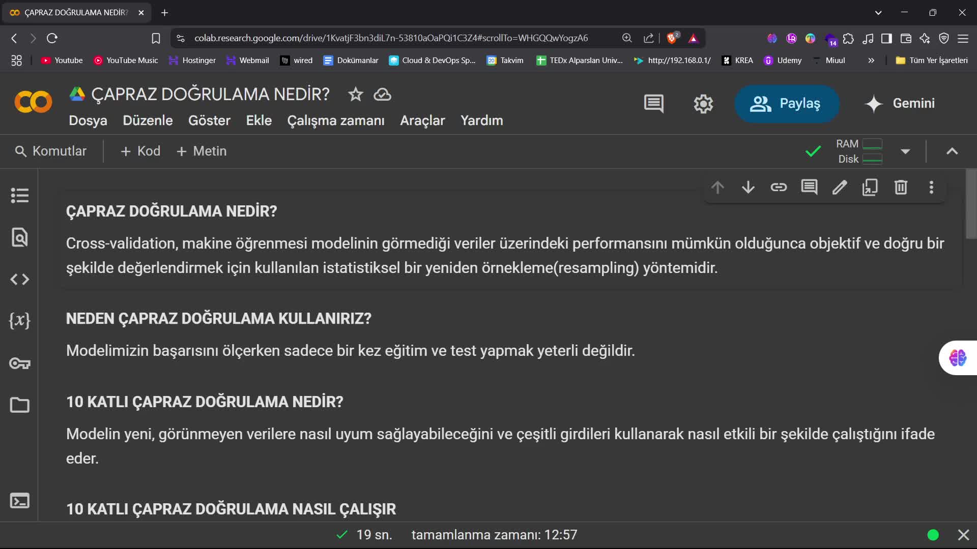 52- 10 Katlı Çapraz Doğrulama Nedir?