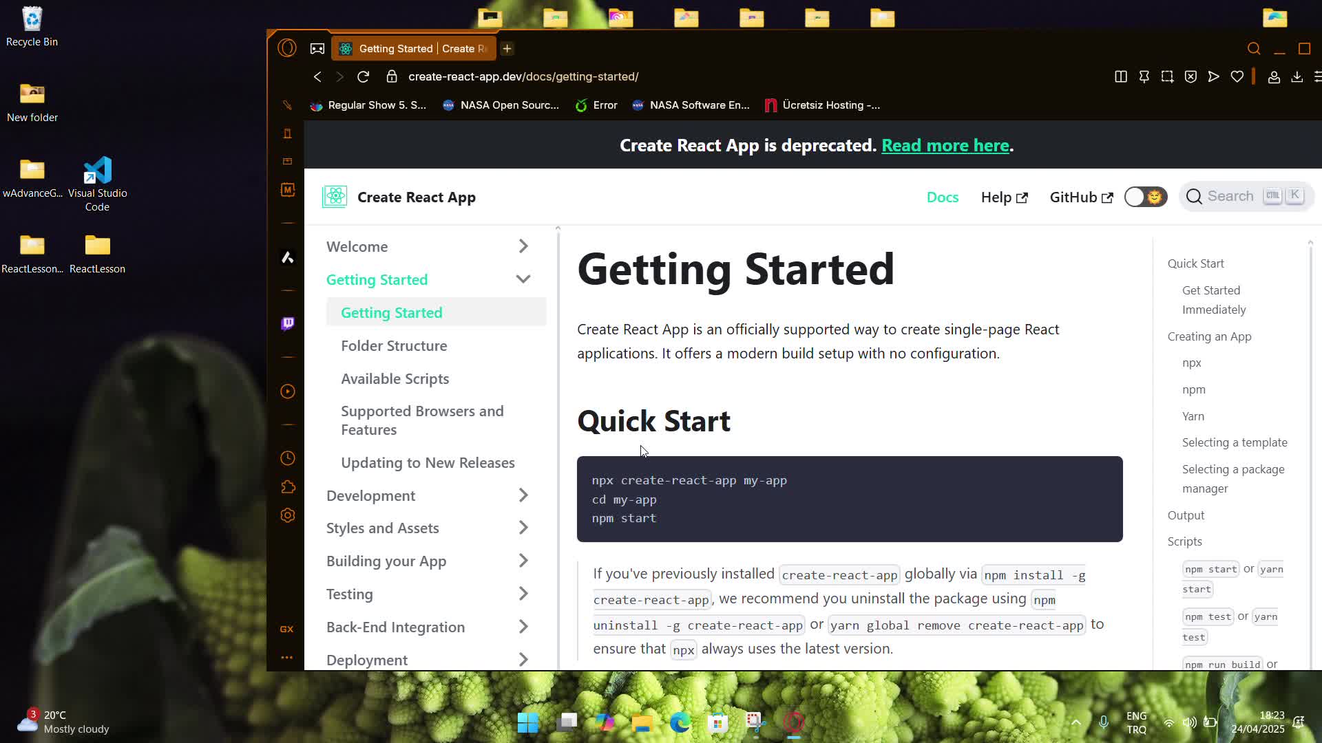 9- İlk React Projesi