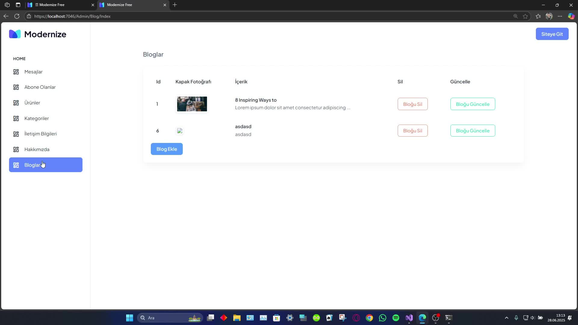 54- User Sayfasının Tamamlanması