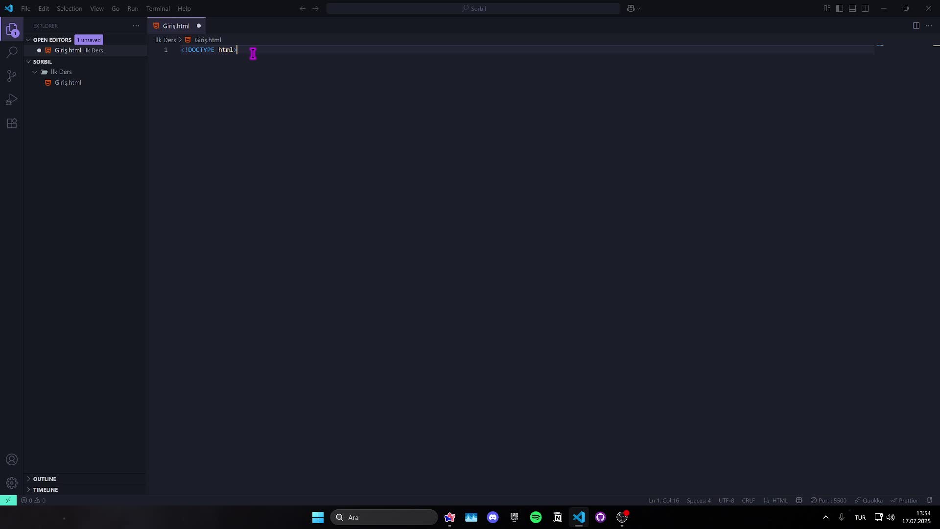 2- Html Temel Etiketlere Giriş