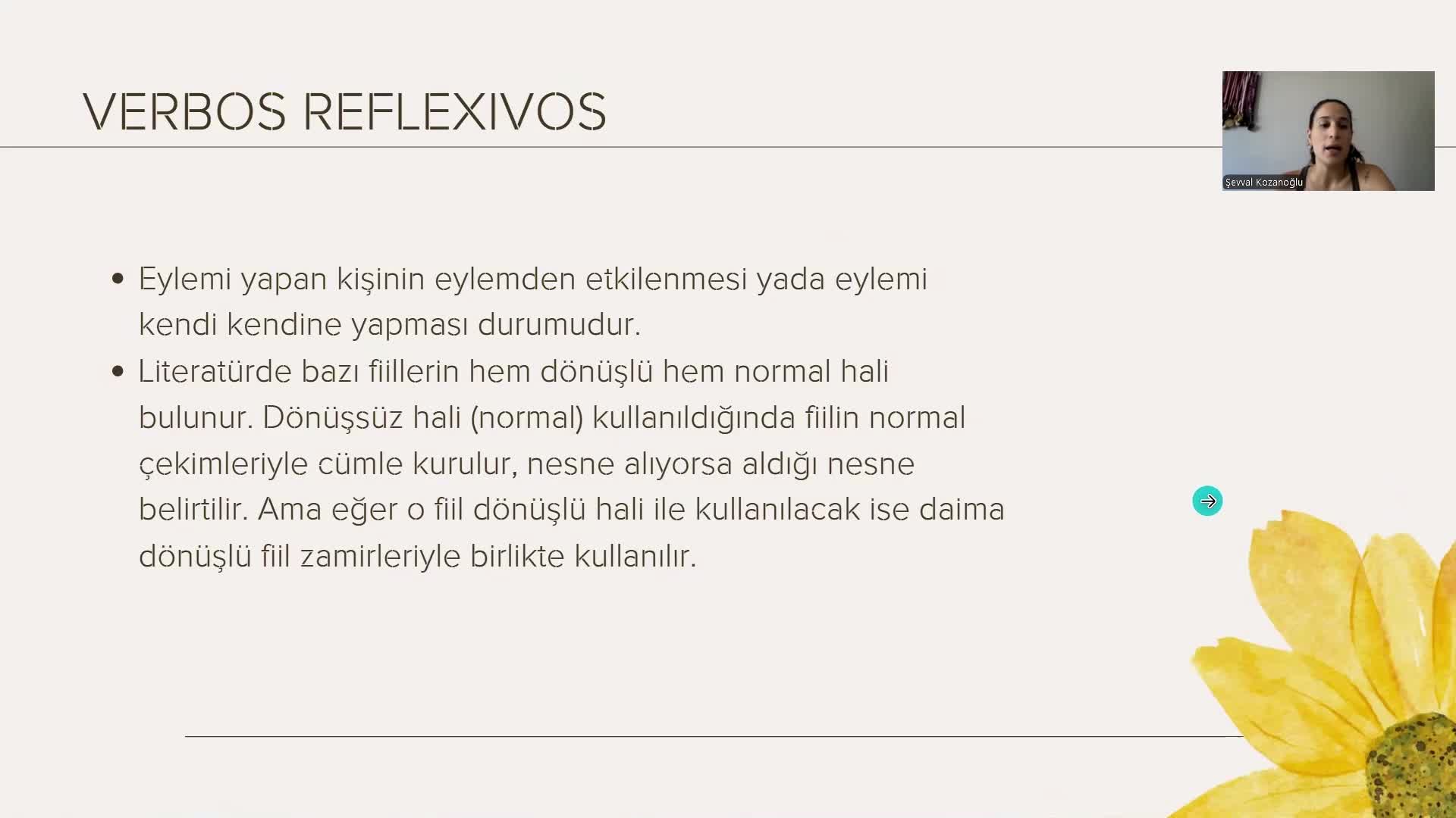 9 - LOS VERBOS REFLEXİVOS - DÖNÜŞLÜ FİİLLER