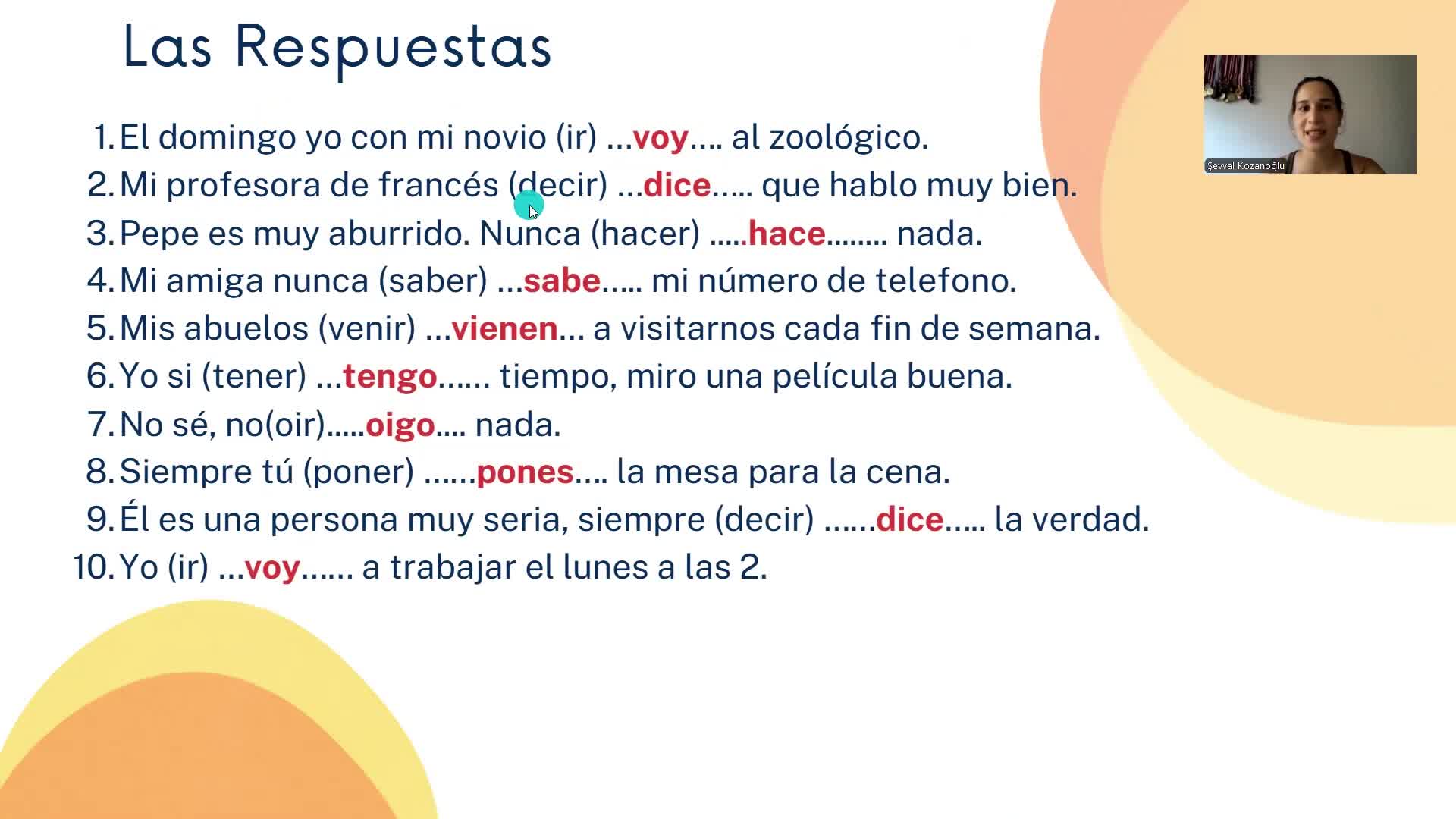 11 - LAS RESPUESTAS DE VERBOS İRREGULARES