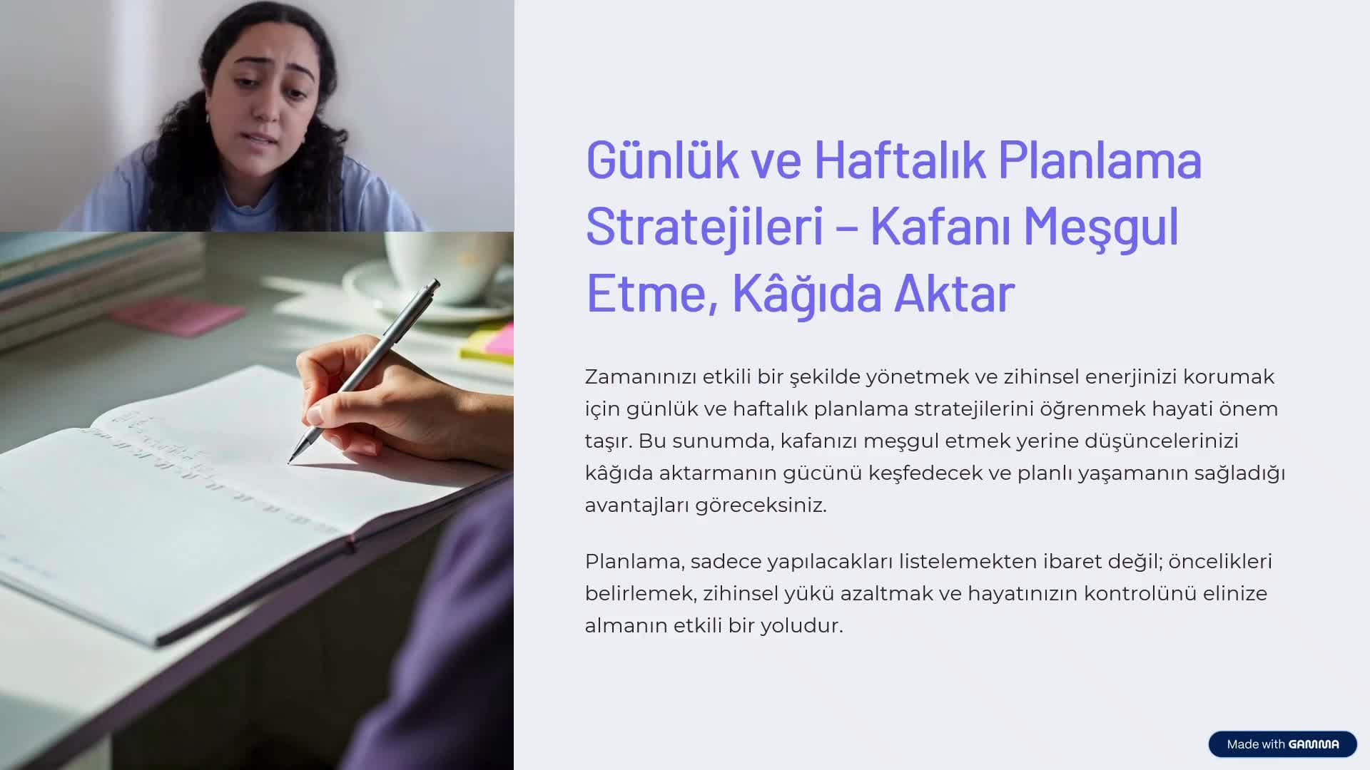  5 - GÜNLÜK VE HAFTALIK PLANLAMA