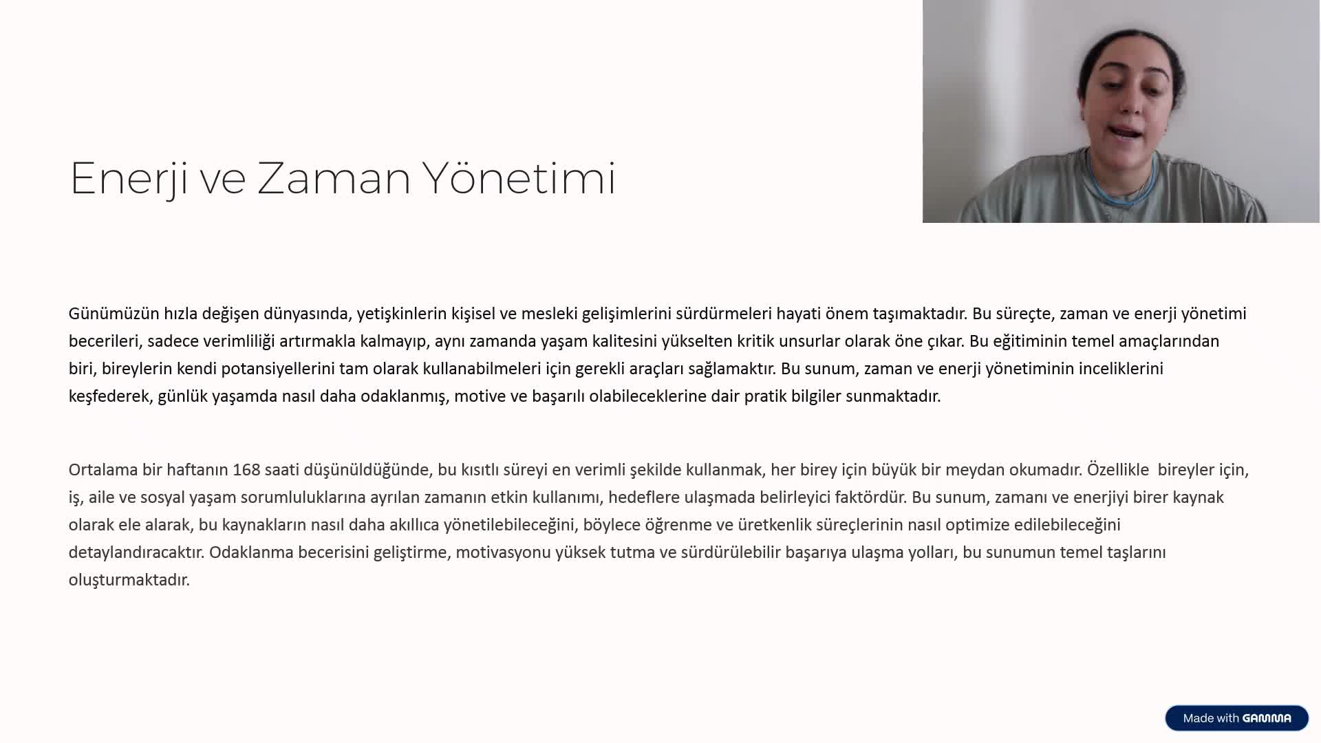 15 - ENERJİ VE ZAMAN YÖNETİMİ