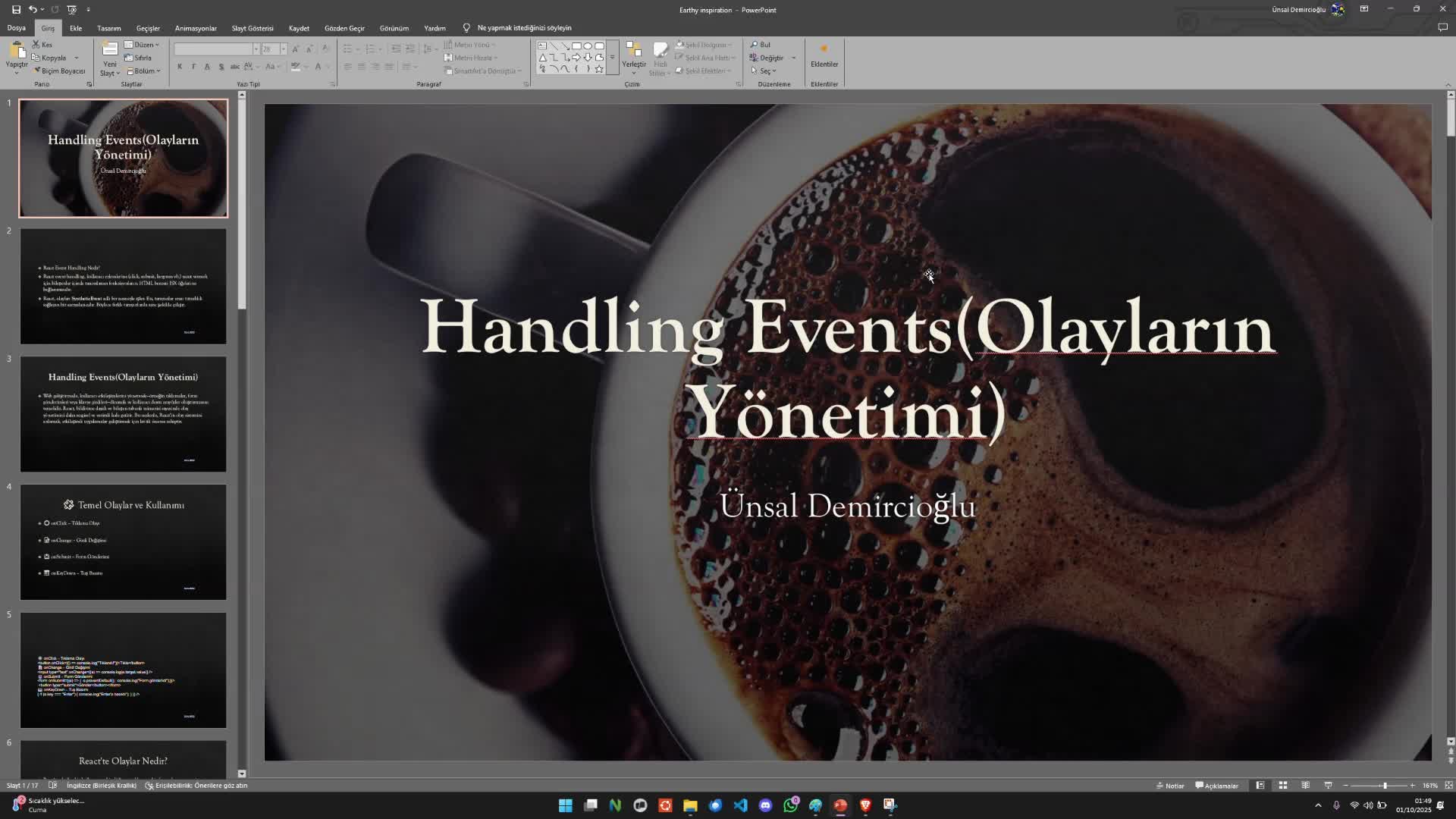 31- React'te Olay Yönetimi 2