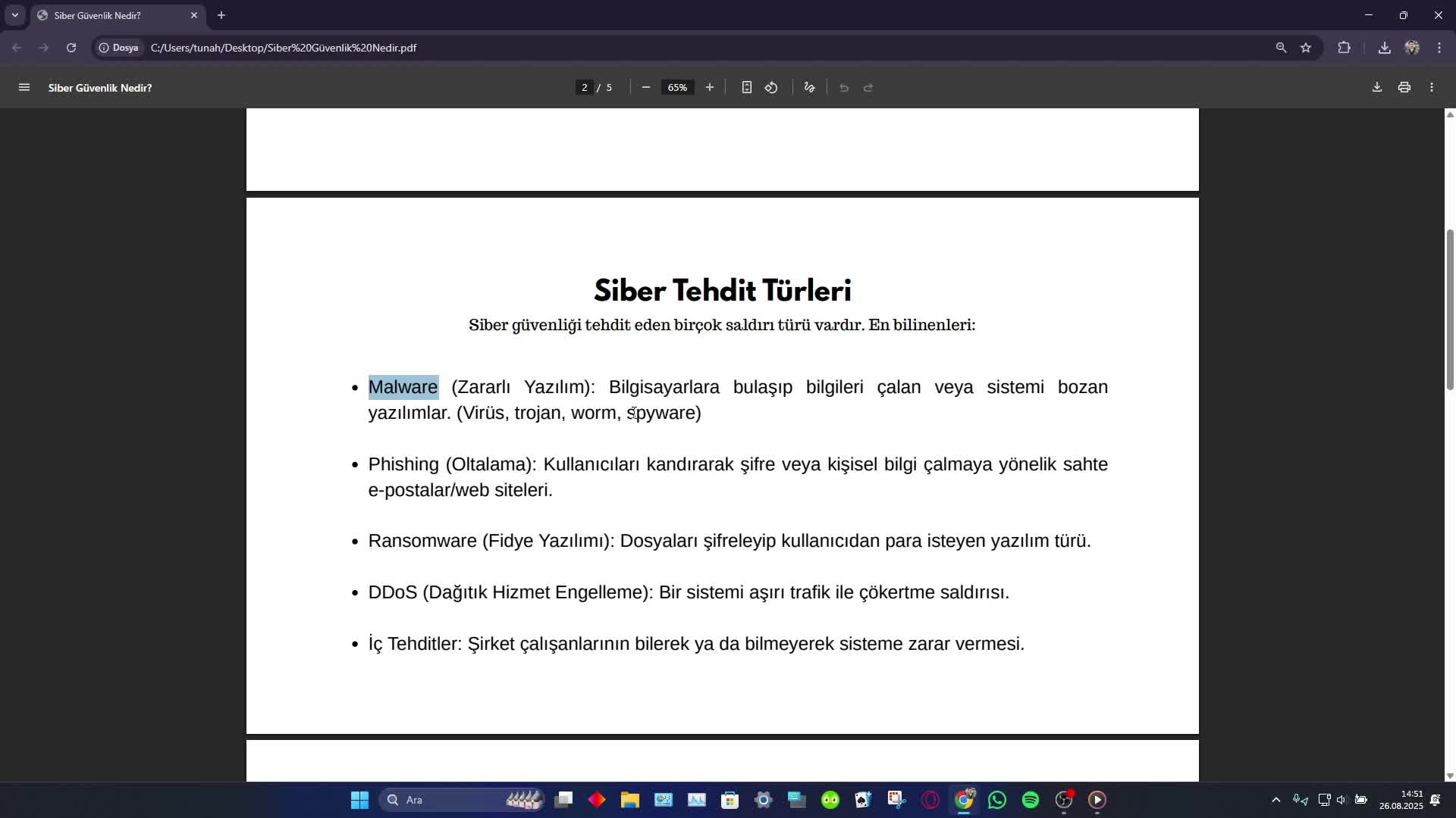 1- Siber Güvenliğe Giriş