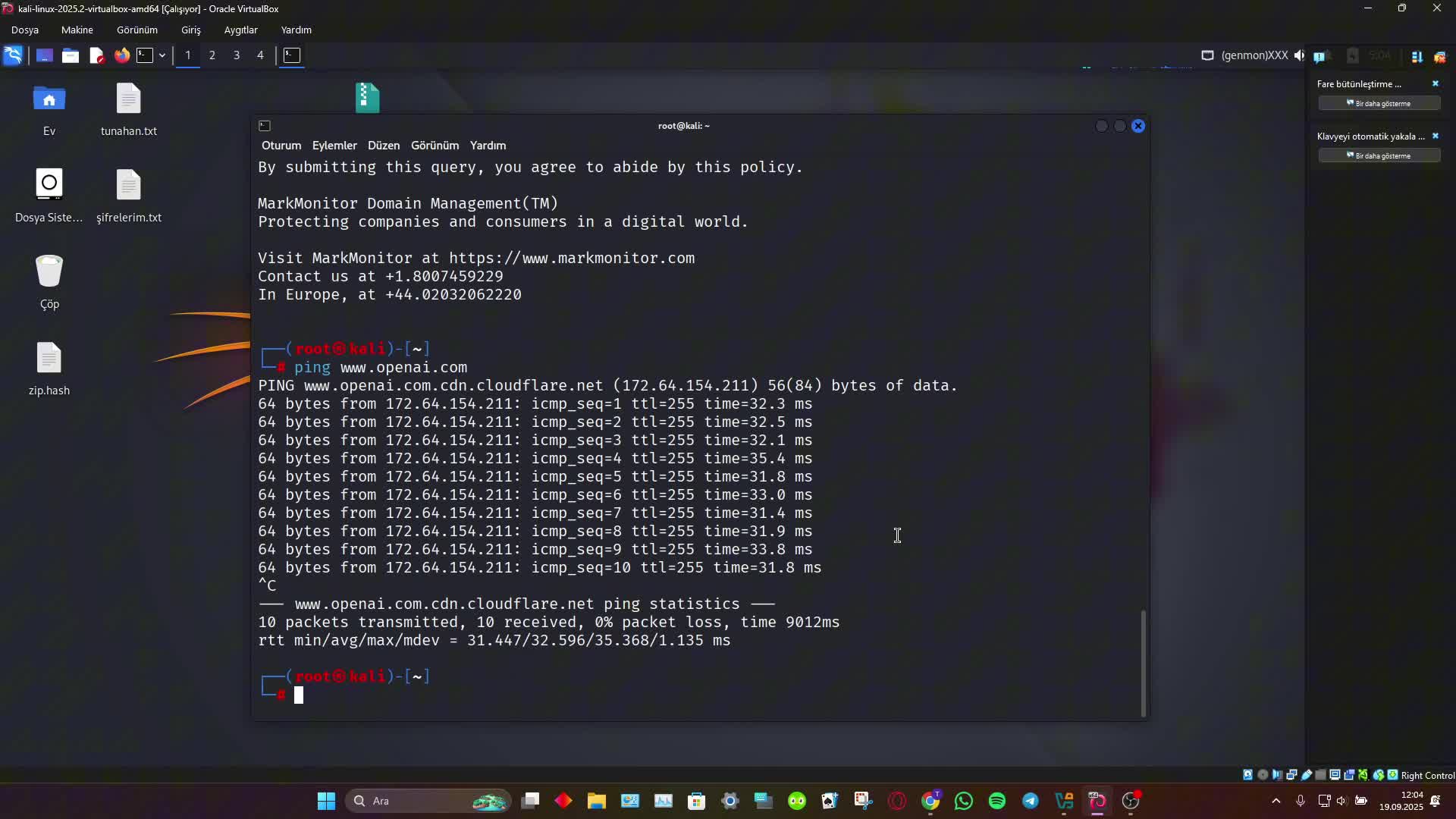 13- Ping Ve Whois Kullanımı