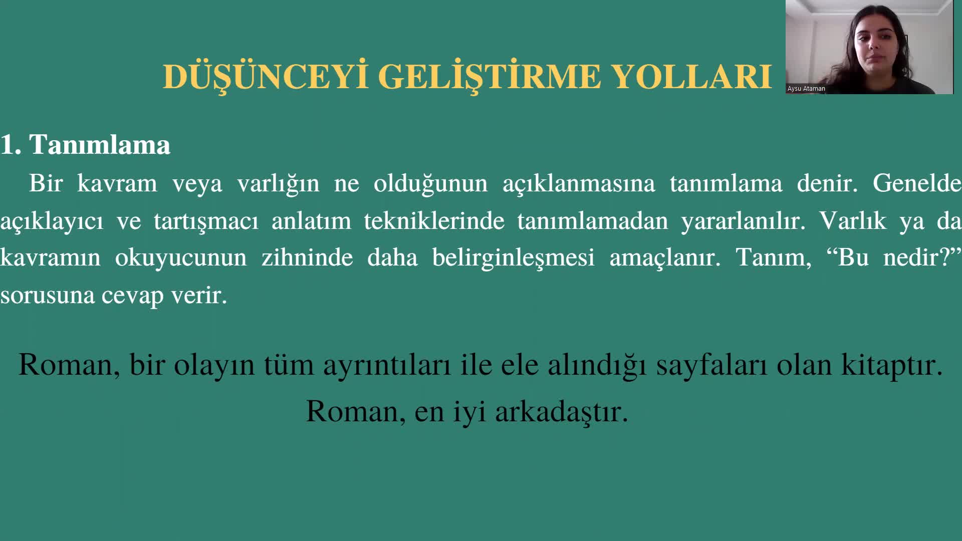 3-Düşünceyi̇ Geli̇şti̇rme Yollari, Anlatim Özelli̇kleri̇, Meti̇n Oluşturma Basamaklari 