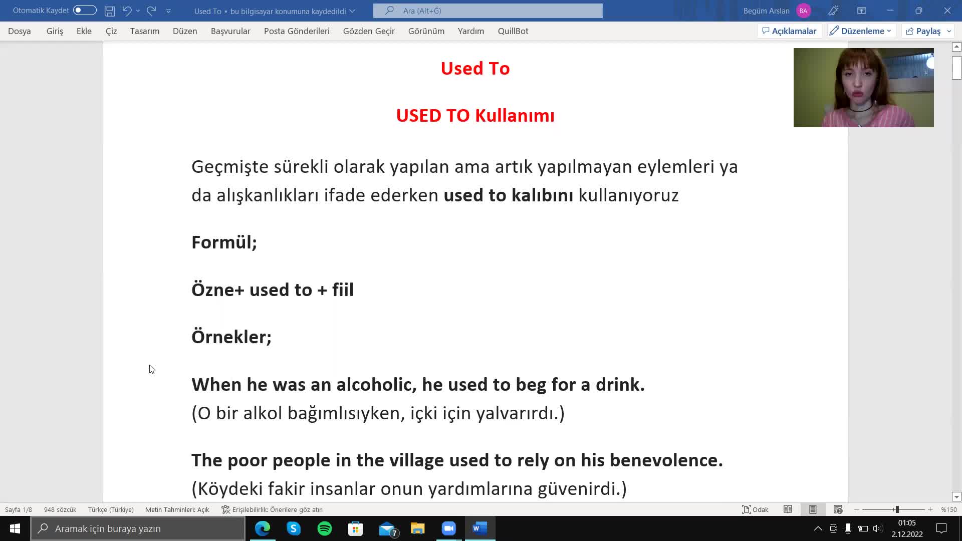 8. Used To, Be Used To, Get Used To, Would Farkı
