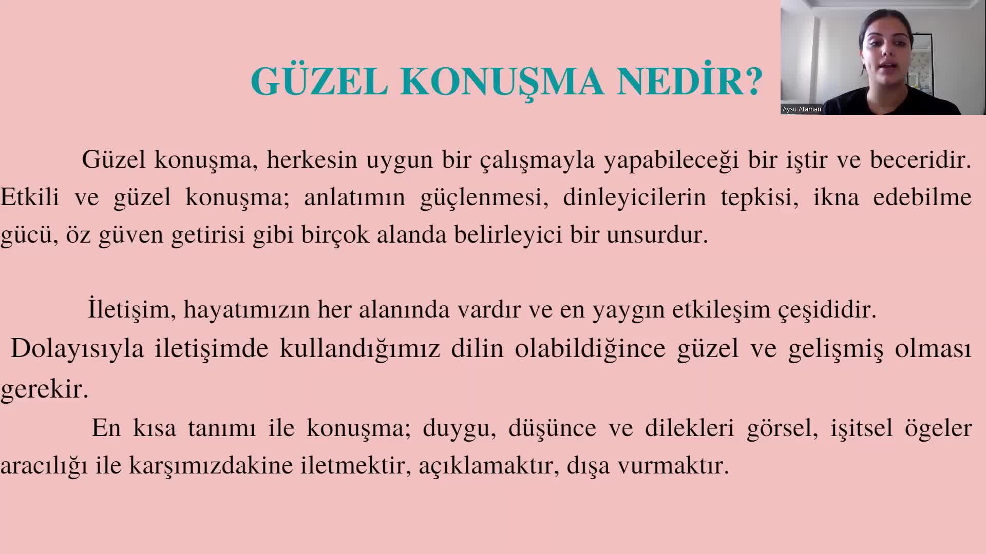 1.Genel Tanim, Kurallar, Ses, Üslup, Soluk, Ton, Vurgu, Meti̇n Çalişmalari