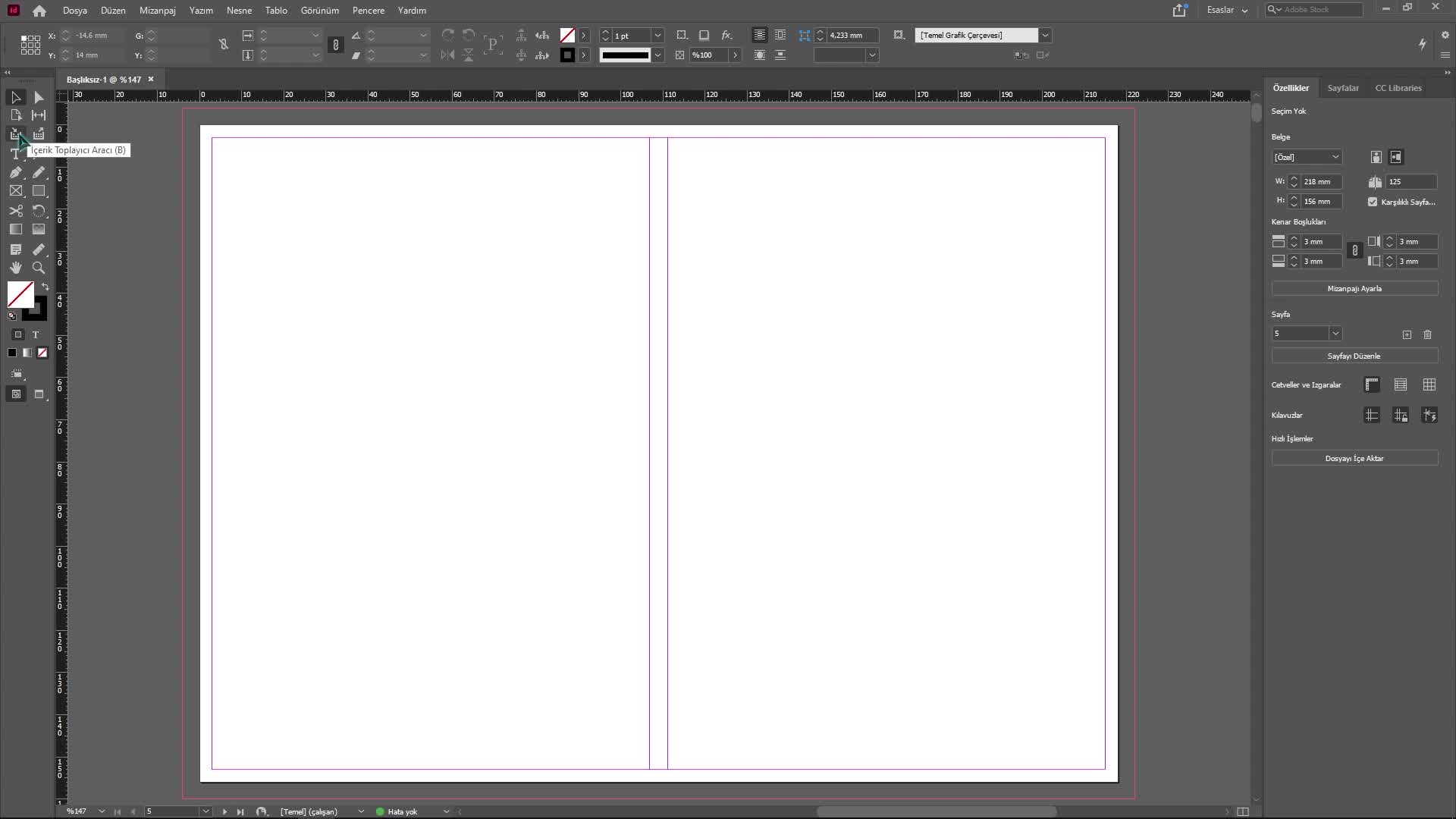 2:Indesign Genel Panel ve Barlar