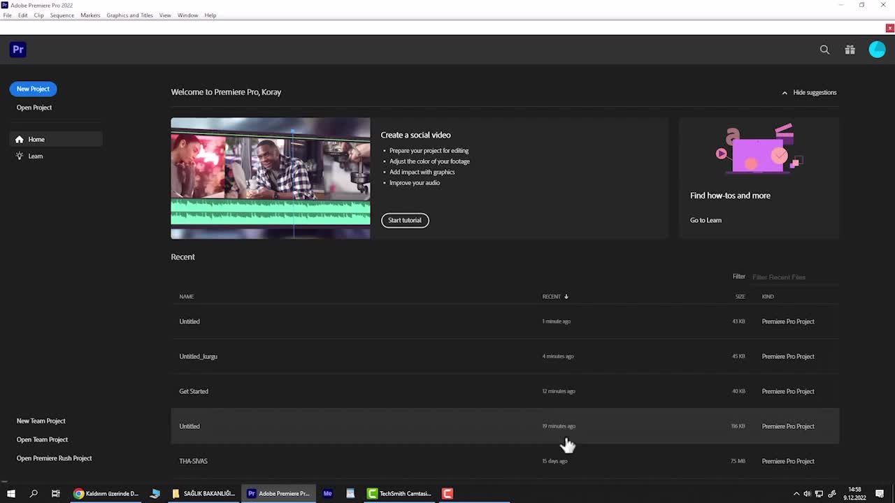 1. Premiere Pro'ya Giriş 