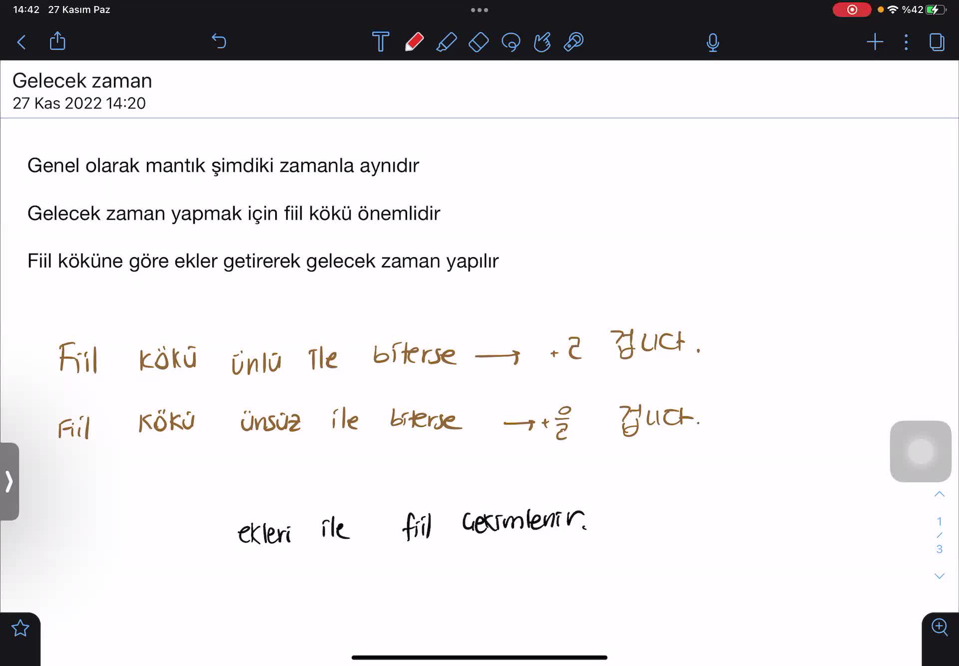 2. Gelecek zaman