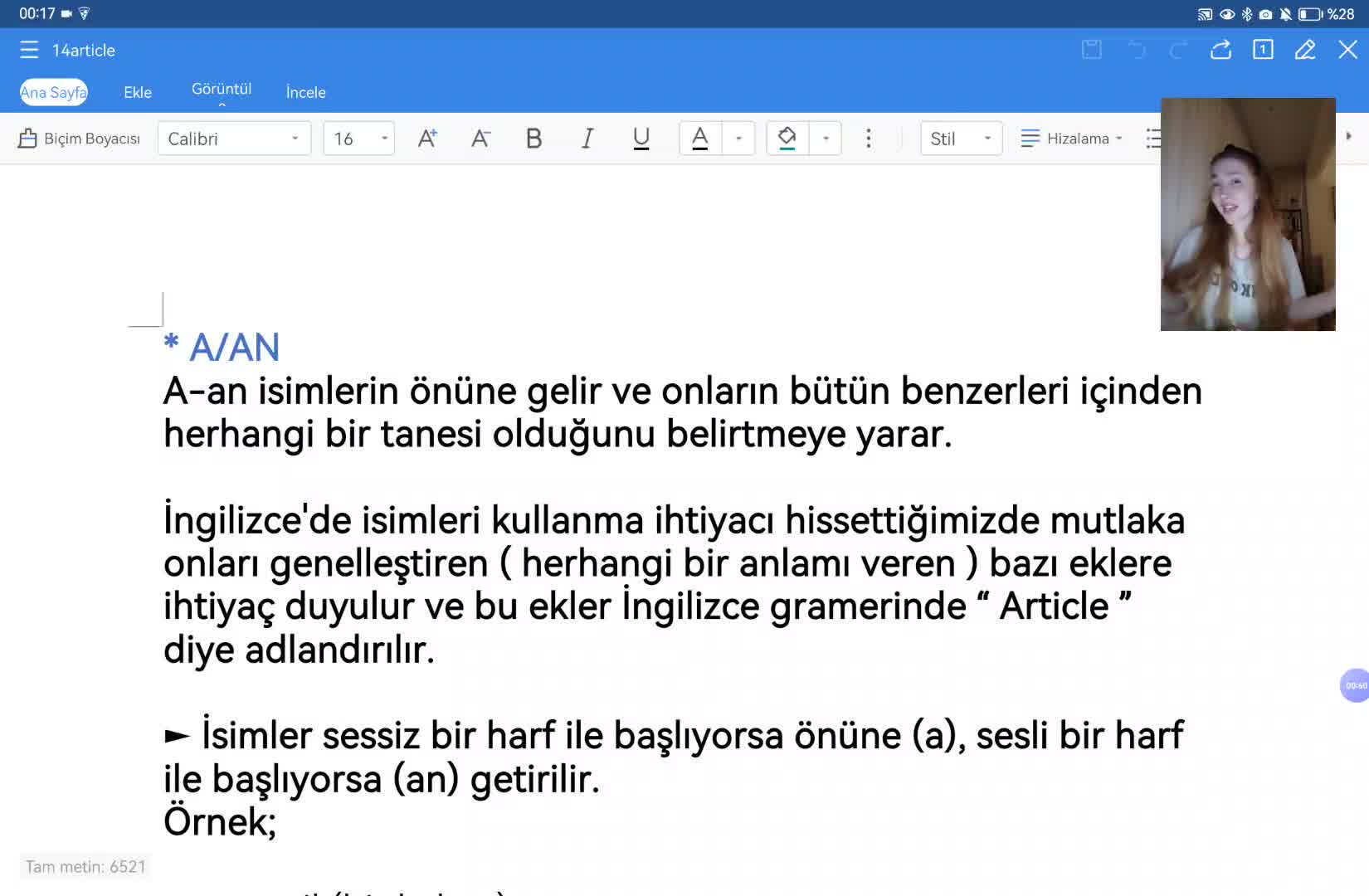 7. Article (A, An, The)